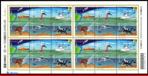 2706 BRAZIL 1999 LIGHTHOUSES, DOLPHINS SHIPS BIRDS, MI# 2925-30 C-2182 SHEET MNH