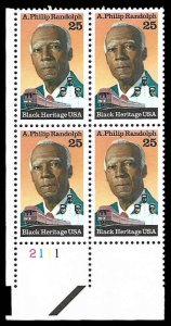 PCBstamps   US #2402 PB $1.00(4x25c)A.P. Randolph, MNH, (PB-2)