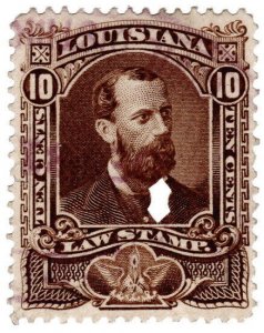 (I.B) US Revenue : Law Stamp 10c (Louisiana)