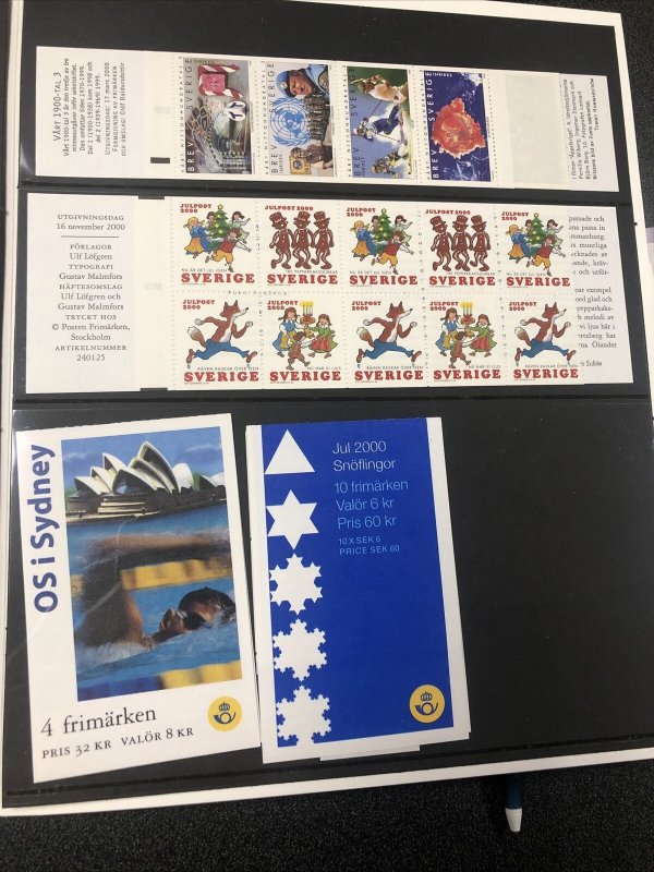 SWEDEN 2000 OFFICIAL BOOKLET YEAR SET Unused Mint Never Hinged. 