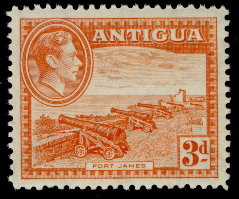 ANTIGUA GVI SG103, 3d orange, NH MINT.