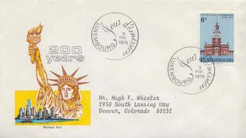 Luxembourg, First Day Cover, Americana
