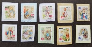 *FREE SHIP Japan Cartoon Peter Rabbit 2015 Cat Mailbox (complete set 10v USED #1