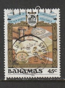 1989 Bahamas - Sc 665 - used VF - 1 single - Discovery of America