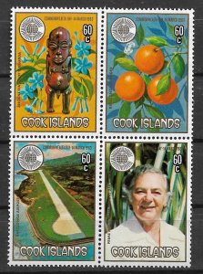 1983 Cook Islands Sc696 complete Commonwealths Day set of 4 MNH