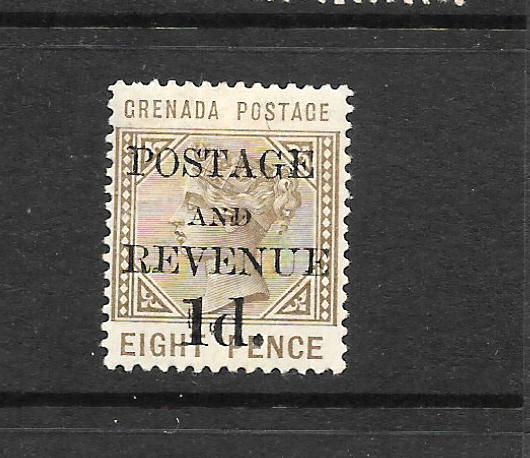 GRENADA  1887  1/2d on 8d    QV   MH        SG 46