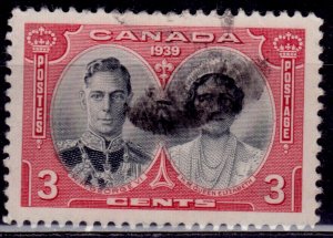 Canada, 1939, KGVI & Queen, 3c, Scott# 248, used