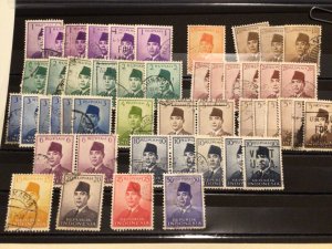 Indonesia  Republic President Sukarno 1950’s used stamps for collecting A9955