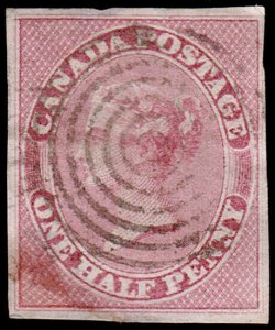 Canada Scott 8 (1857) Used, F, CV $700.00 C