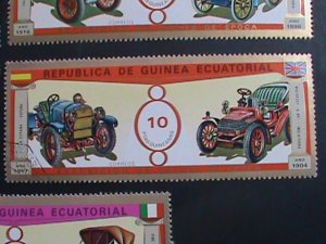 ​Guinea Equatorial Stamp:Supper Long Antique Classic Auto Mobiles -CTO Stamps