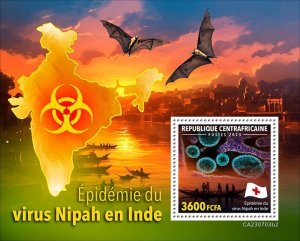 C A R - 2023 - Nipah Virus in India - Perf Souv Sheet - Mint Never Hinged