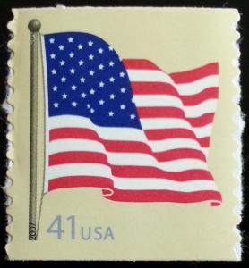 U.S.#4187 Flag/Pole 41c Coil Single, MNH.  See description.