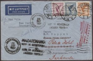 Germany 1934 Europa Catapult to Guatemala