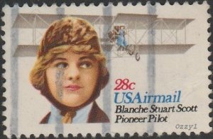 USA #C99 1980 28c Blanche Scott Pilot USED-VG-NH.