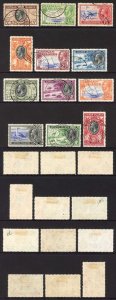 Cayman Is SG96/107 1935 Set of 12 Fine used Cat 225 pounds