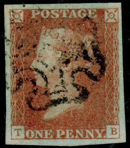 SG8, 1d red-brown, FINE used. Cat £55. BLACK MX. 4 MARGINS. TB 