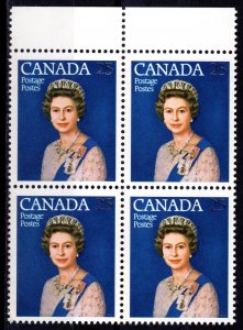 Canada 1977 Sc#704 QUEEN ELIZABETH II Block of 4  MNH