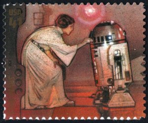 SC#4143f 41¢ Star Wars: Princess Leia & R2-D2 (2007) SA