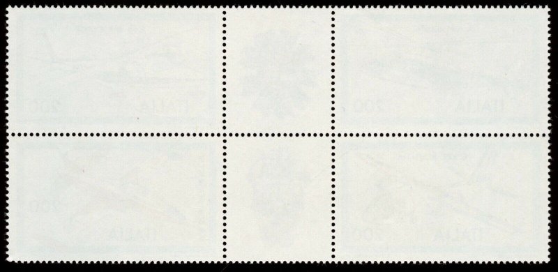 Italy Sc# 1462a - MNH; Block of 4 (#1459-62) + 2 labels. 