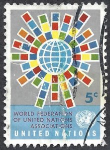 United Nations #154 5¢ World Federation of UN Association (1966). Used.