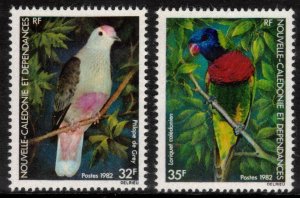 NEW CALEDONIA 1982 Birds; Scott 479-80; MNH