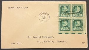 JOHN J AUDUBON #874 FEB 16 1940 PORTLAND ME FIRST DAY COVER (FDC) BX5