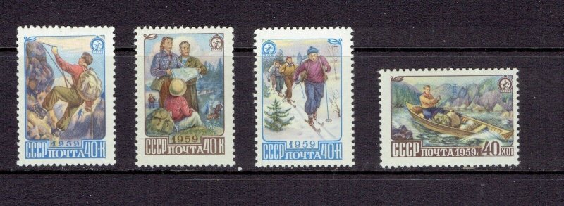 RUSSIA - 1959 SPORTS AND TRAVEL - SCOTT 2200 TO 2203 - MNH 