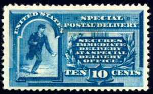 US E1 10c Special Delivery 1885 Messenger Running F-VF unused OG hinged