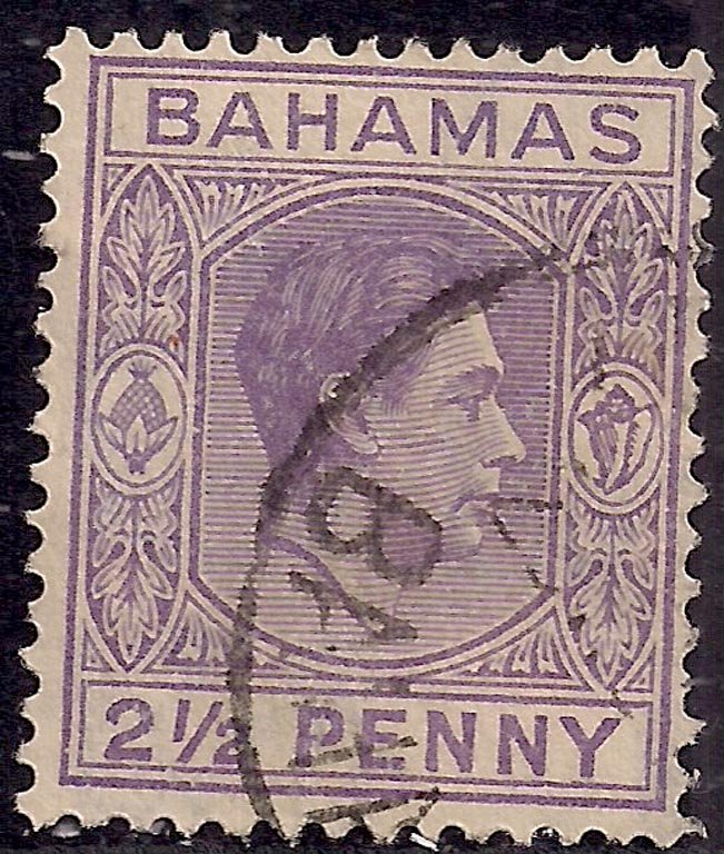 Bahamas 1938 - 52 KGV1 2 1/2d Violet used SG 153a ( E1029 )