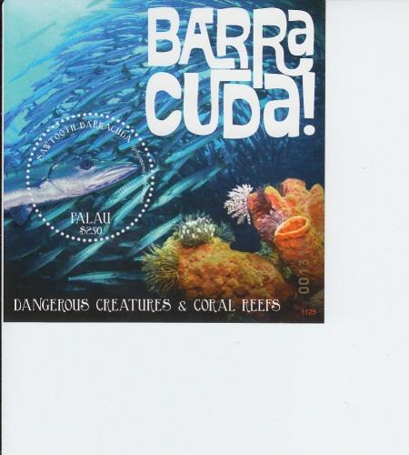 2012 Palau Dangerous Sea Creatures SS (Scott 1075) MNH