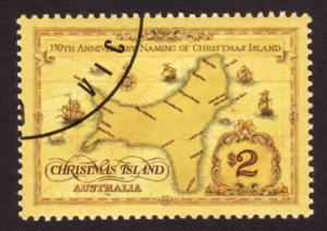 Christmas Is 1993 Sc#357, SG#385 $2 Map CTO Full Gum