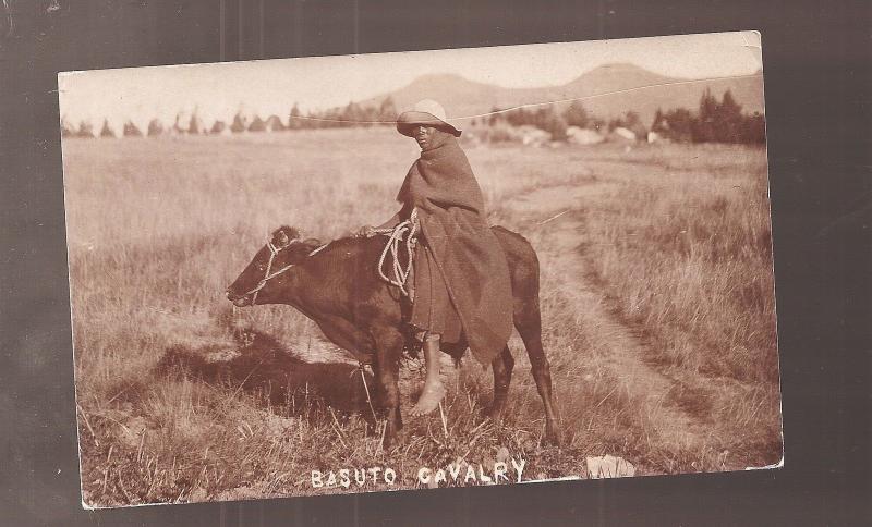 Basutoland Postcard Basuto Cavalry unused (bas)