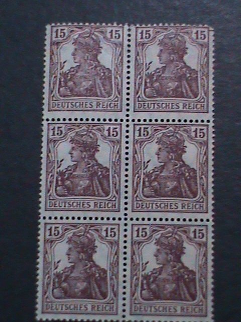 ​GERMANY-1916 SC#99 106 YEARS OLD GERMANIA STAMPS-MNH  BLOCK  VERY FINE-RARE