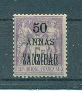 French Offices in Zanzibar sc# 28 (1) mh cat val $72.50