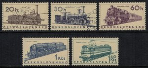Czechoslovakia #1374-8*/u  CV $4.60  Trains