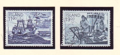 Iceland Sc 575-6 1983 Fishing Industry stamp set used