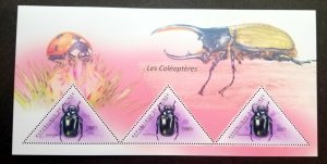 *FREE SHIP Guinea Insect 2011 Bug Ladybug (ms) MNH *odd shape *unusual