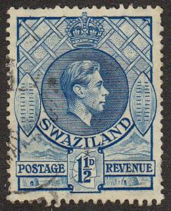 Swaziland George VI 1 1/2p (Scott #29) Used