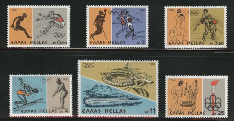 GREECE Scott 1181-1186 MNH** 1976 Montreal Olympics set