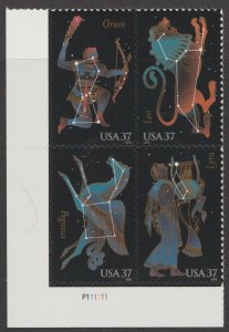 U.S.  Scott# 3948a 2005 Constellations Issue XF MNH Plate Block #P111111