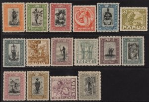 PAPUA 1932 Pictorial set ½d-£1.