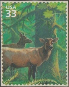 3378e, Single. Roosevelt Elk MNH, .33 cent