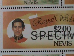 ​NEVIS-1981-SC# 137- RARE SPECIMEN-ROYAL WEDDING-MNH SHEET VF LAST ONE-RAR