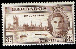 BARBADOS SCOTT#208 1946 PEACE AND VICTORY - MH