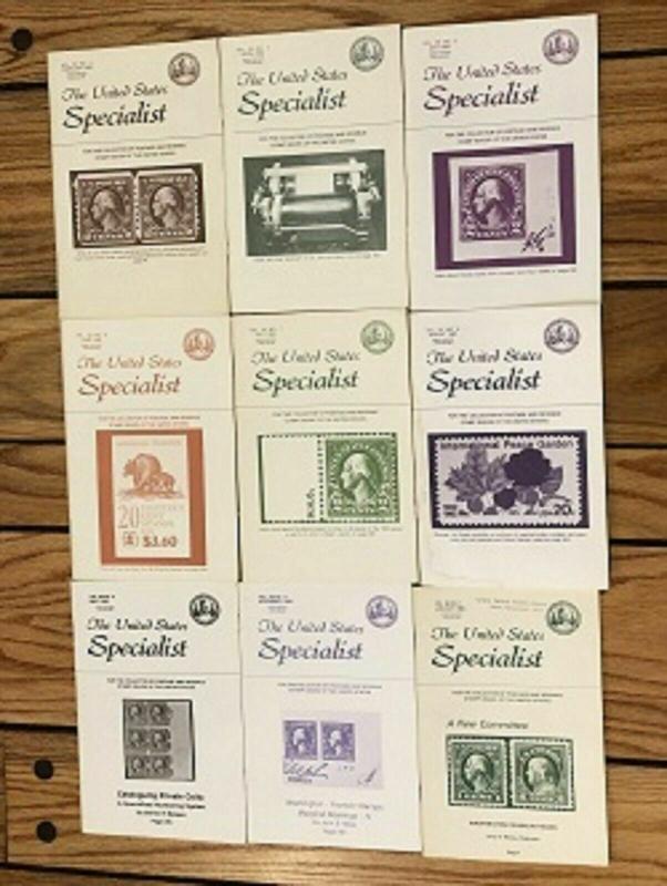 9 Issues of The United States Specialist philatelic magazine