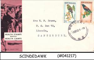 NEW ZEALAND - 1962 HEALTH CAMPS / BIRDS - SPECIAL COVER WITH CANCELLATION