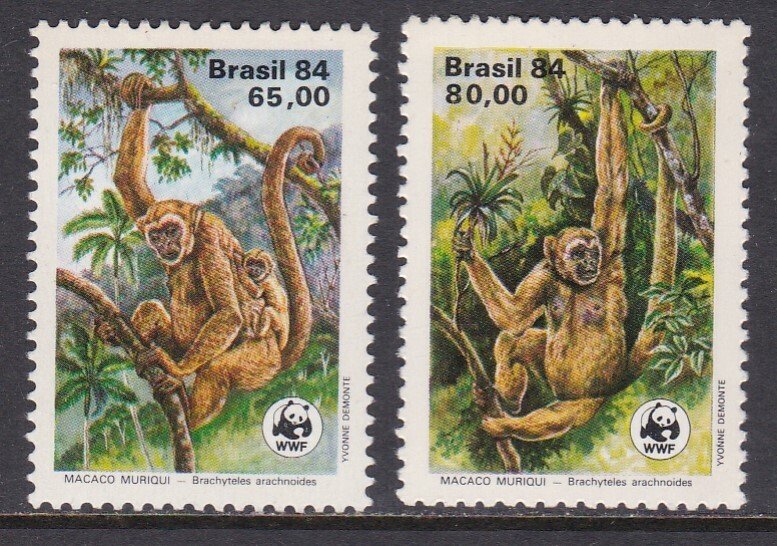 Brazil, Fauna, WWF, Animals, Monkeys MNH / 1984