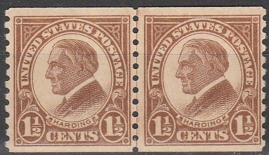 US #598 MNH Joint Line Pair  CV $9.00  (A3367)