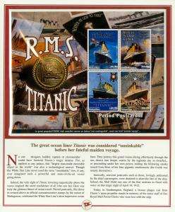 Madagascar Lot of 6 Titanic Souvenir Stamp Sheets