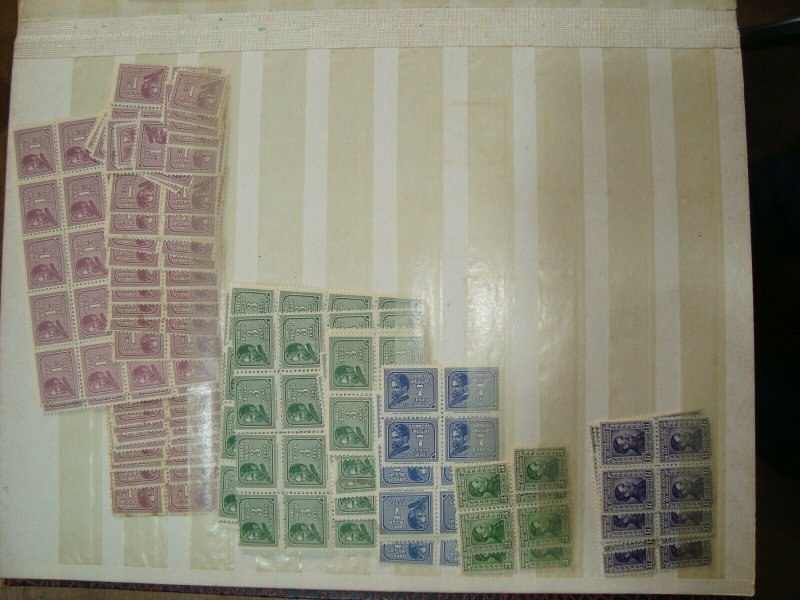 1940/ 1950 period Uruguay MNH dealer collection stock 1000s of stamps blocks